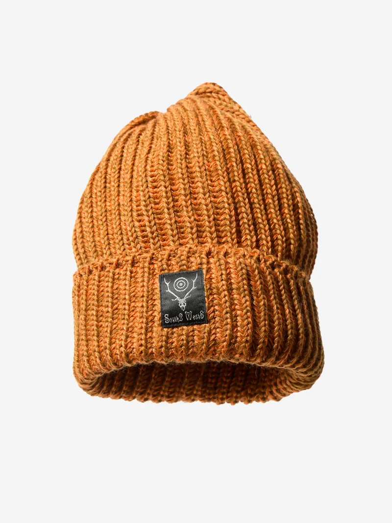Cappello Watch Cap in misto lana marrone bruciato