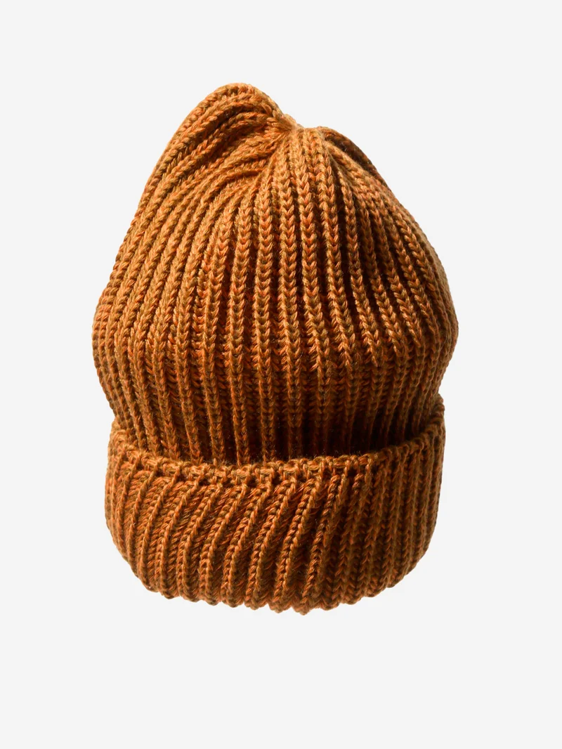 Cappello Watch Cap in misto lana marrone bruciato