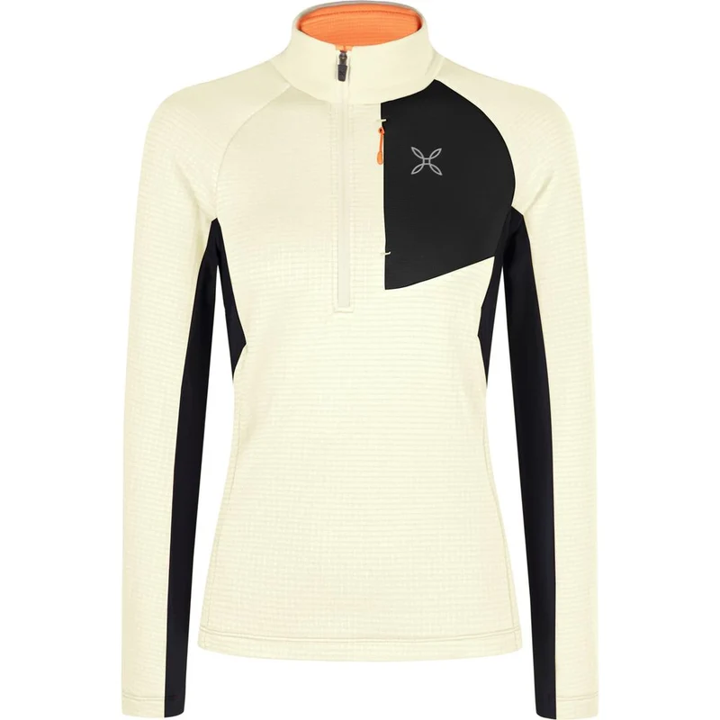 Montura Stretch Color 3 Zip Maglia Damen Fleece-Rolli shell melon