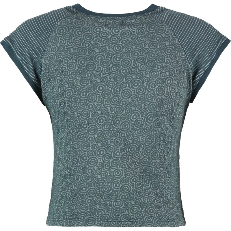 E9 Audrey Damen Cropped-T-Shirt slate