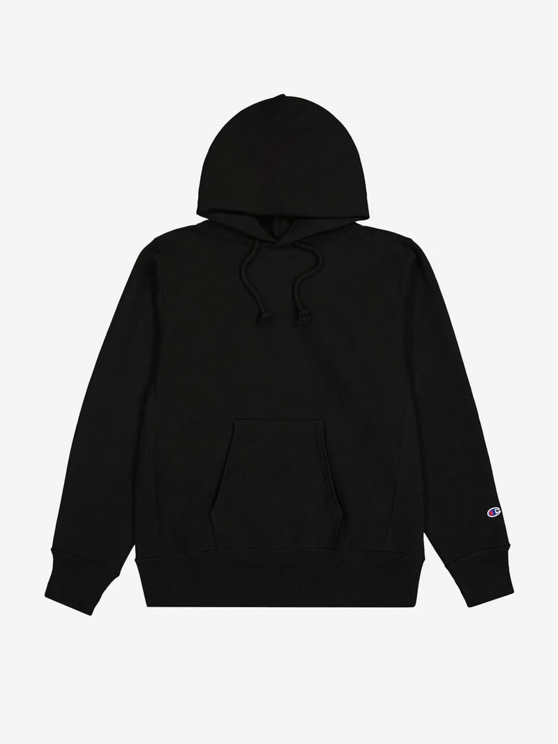 Hoodie nera Reverse Weave Made in USA