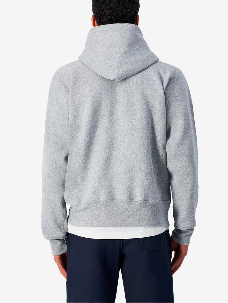 Hoodie grigia Reverse Weave Made in USA