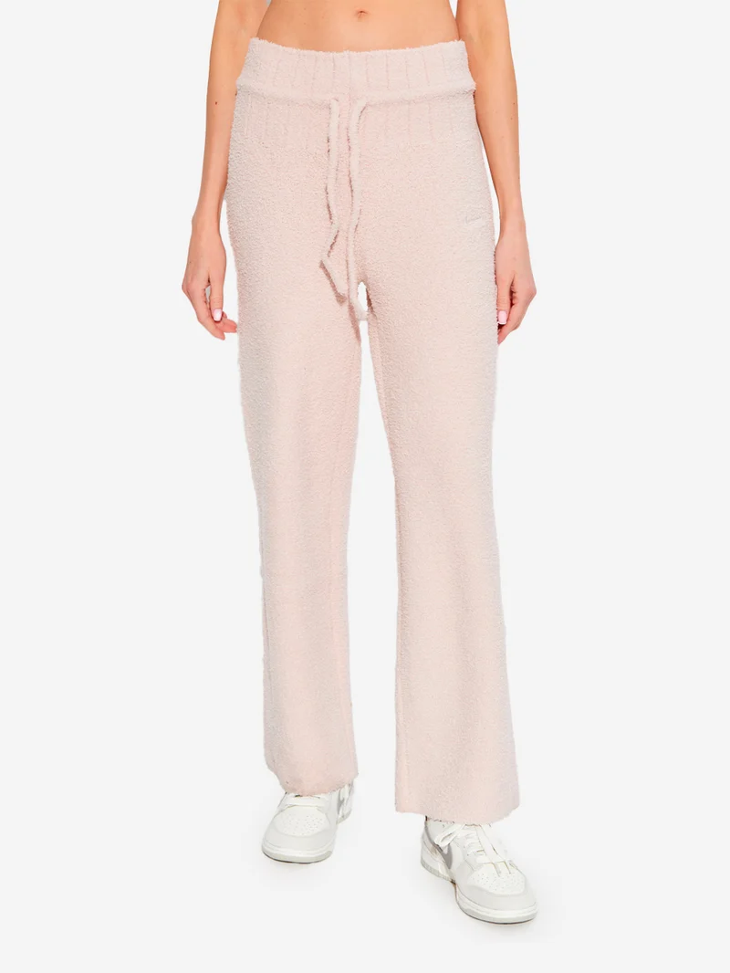 Pantaloni sportivi cozy bouclé rosa