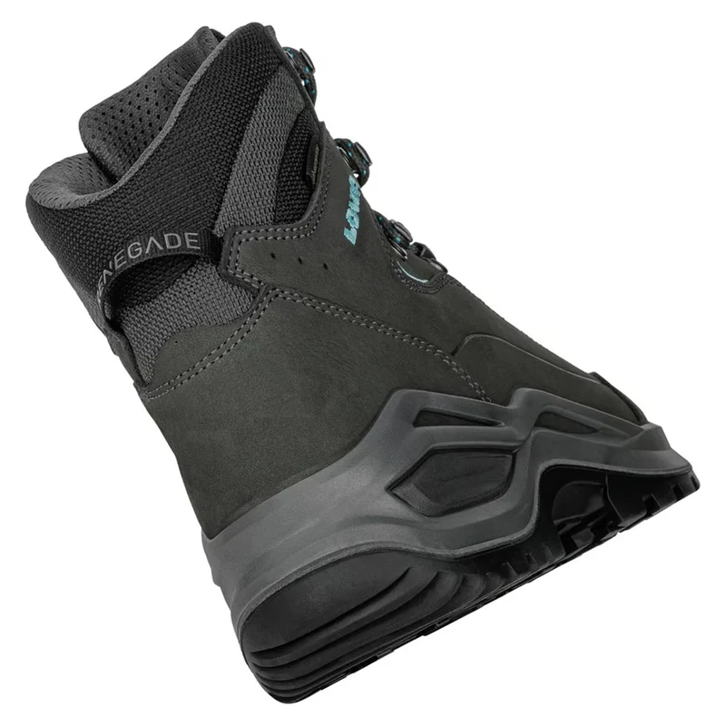 Lowa Damen Trekkingschuhe Renegade Evo GTX MID Ws S Asphalt/ Türkis