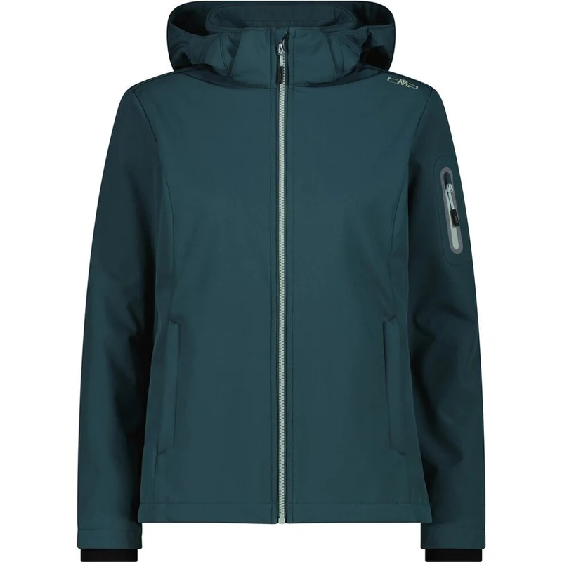 CMP Zip Hood Damen Softshelljacke trek green