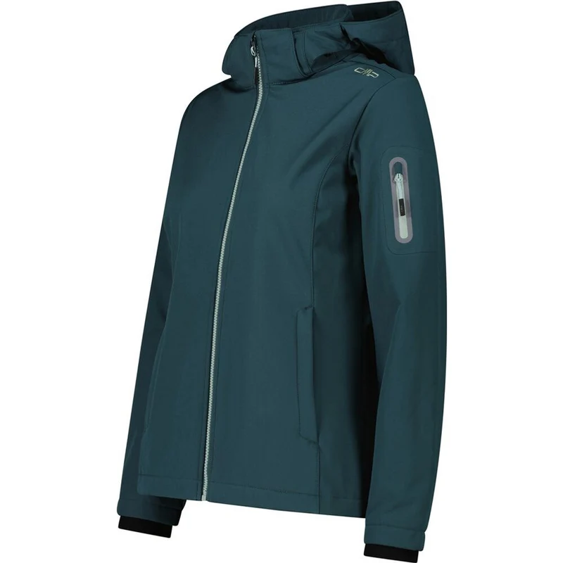 CMP Zip Hood Damen Softshelljacke trek green
