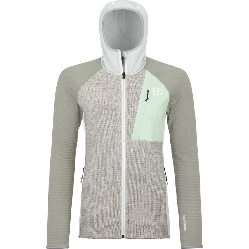 Ortovox Fleece GP Classic Knit Hoody Damen Fleecejacke grey ice