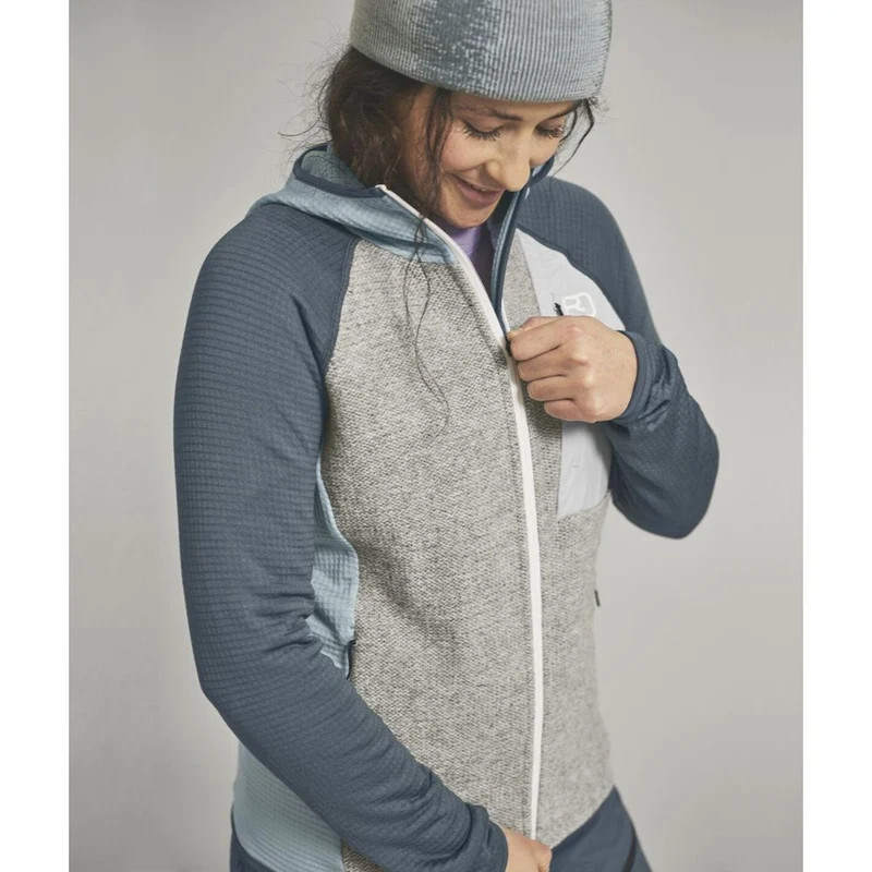 Ortovox Fleece GP Classic Knit Hoody Damen Fleecejacke grey ice