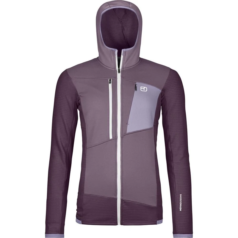 Ortovox Fleece Grid Hoody Damen Fleecejacke dark wild berry