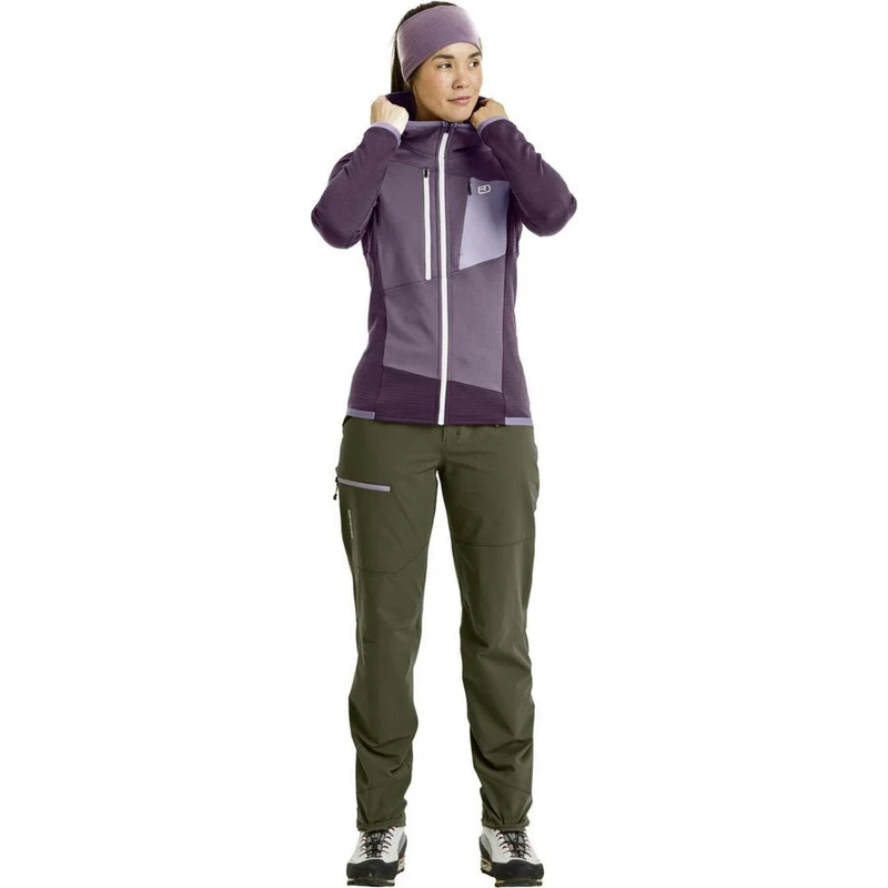 Ortovox Fleece Grid Hoody Damen Fleecejacke dark wild berry
