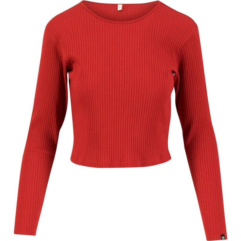 Blutsgeschwister Feels Like ME Damen Langarmshirt scarlet dahlia red
