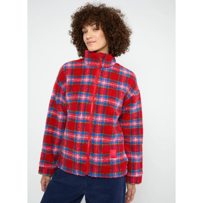 Blutsgeschwister Arctic Leisure Damen Fleecejacke tartan teddy
