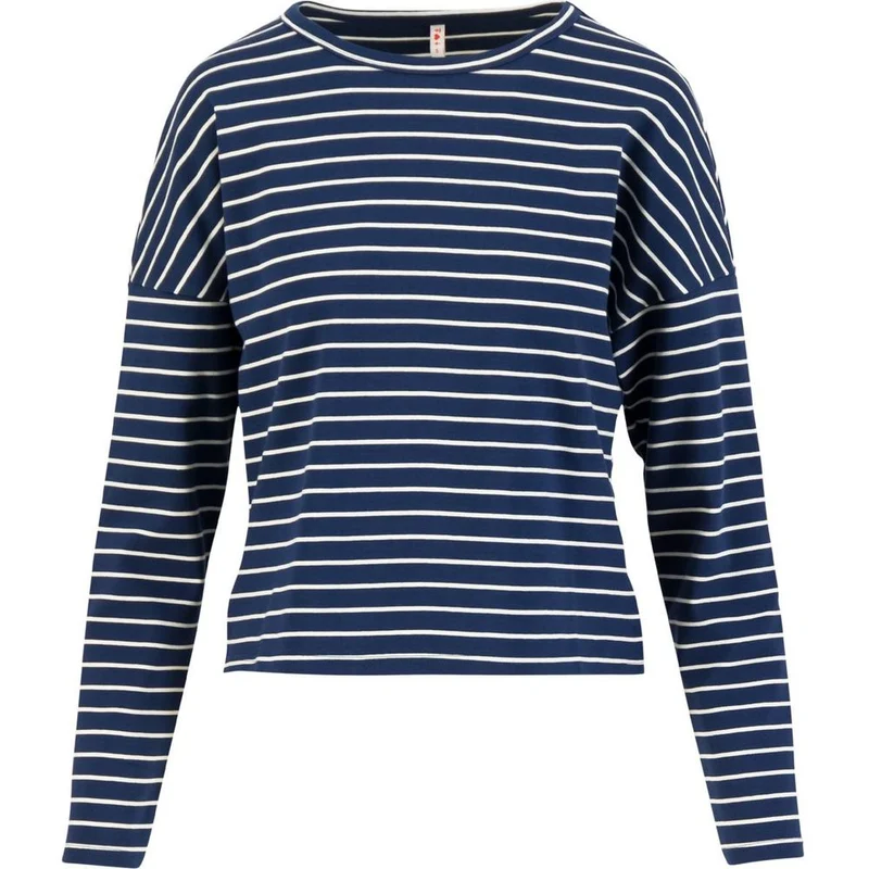 Blutsgeschwister Stereo Rainbow Crew Damen Longsleeve ahoy, sailor blue stripes