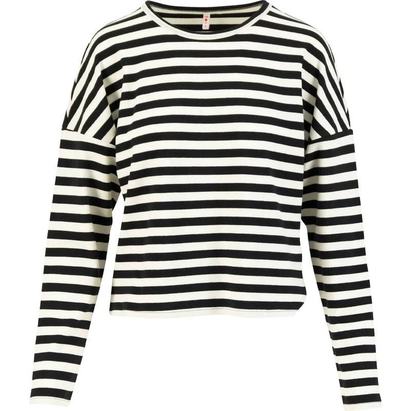 Blutsgeschwister Stereo Rainbow Crew Damen Longsleeve wizardy black stripes