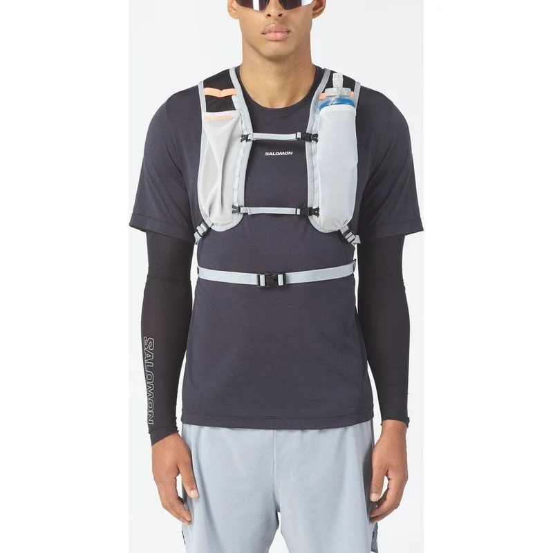 Salomon Cross 8 Laufrucksack gray-violet-quarry-nectarine