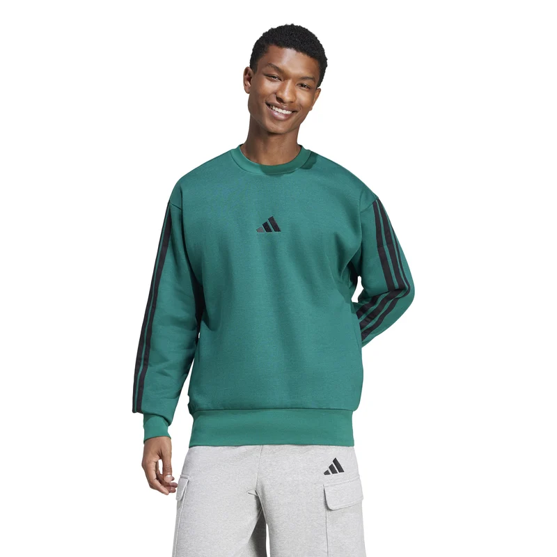 ADIDAS M 3S FL SWT Sweatshirt mit 3-Streifen