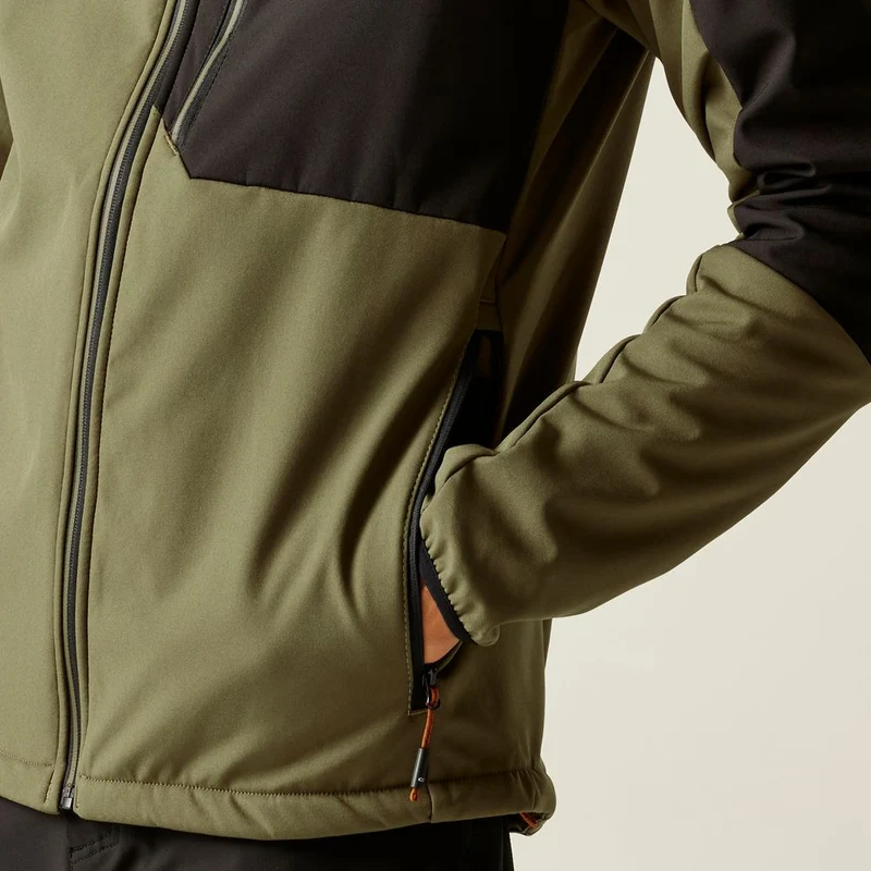 Regatta Moutdale Herren Softshelljacke olivengt blk