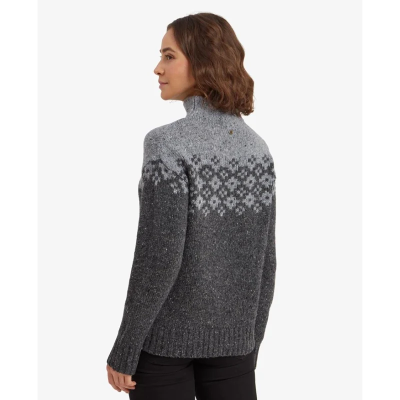Sherpa Mandari Mock Neck Sweater - Charcoal
