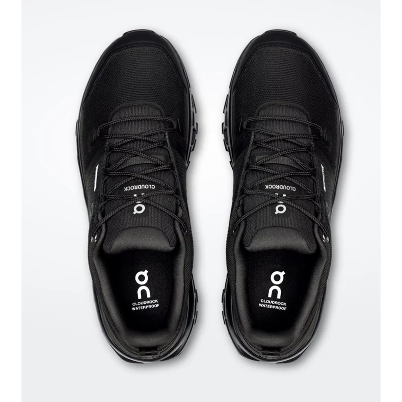 ON Cloudrock Low Waterproof Black/Black Herren