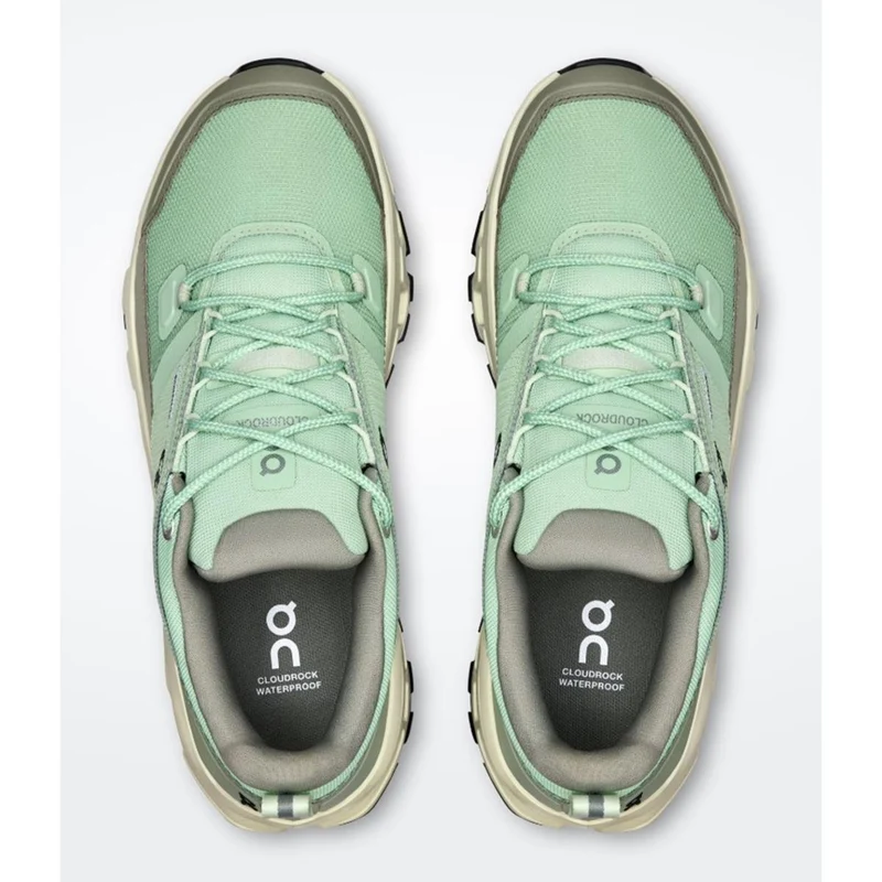 ON Cloudrock Low Waterproof Mineral/Aloe Damen