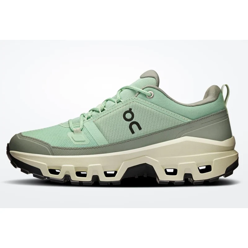 ON Cloudrock Low Waterproof Mineral/Aloe Damen