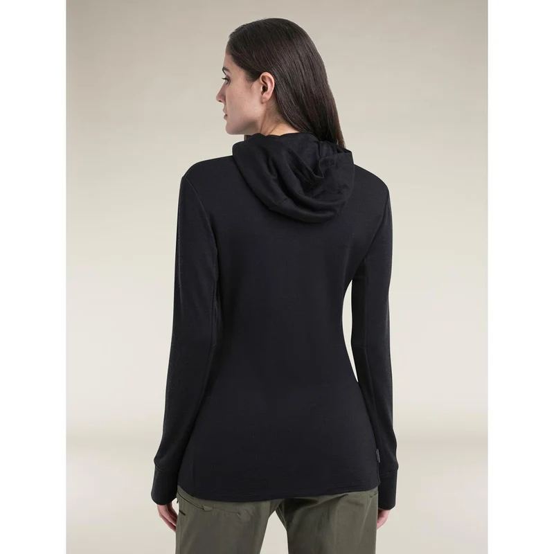 Icebreaker Merino 260 Quantum Zip-Hoodie Damen - black