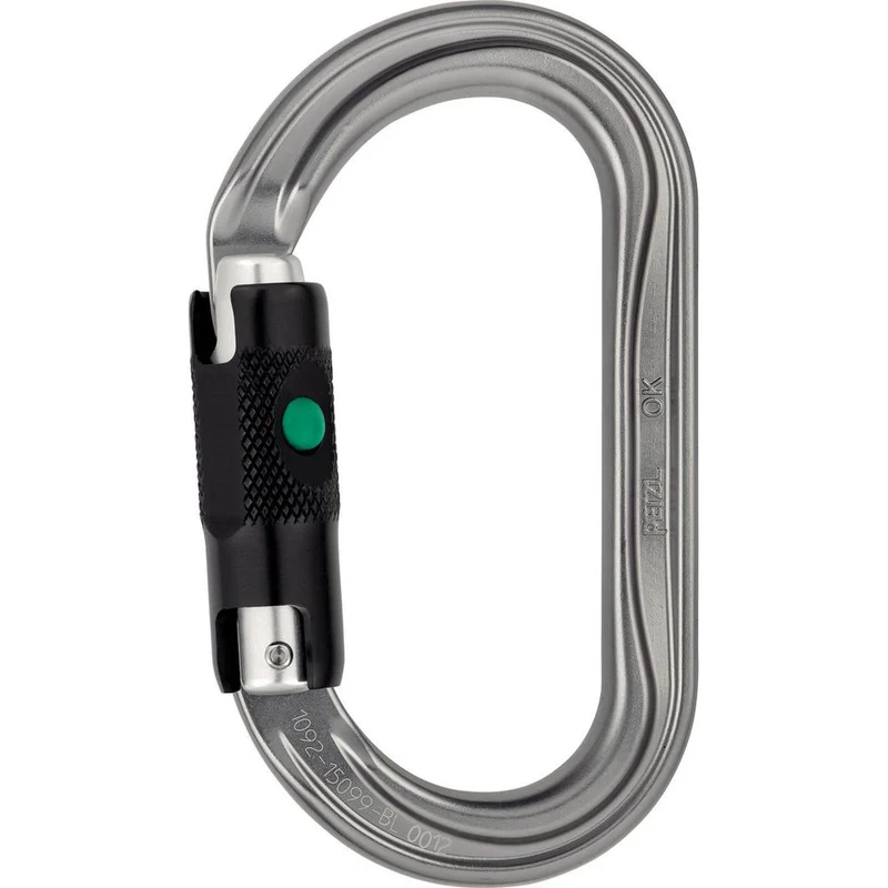 Petzl OK Ball-Lock Verschlußkarabiner grau