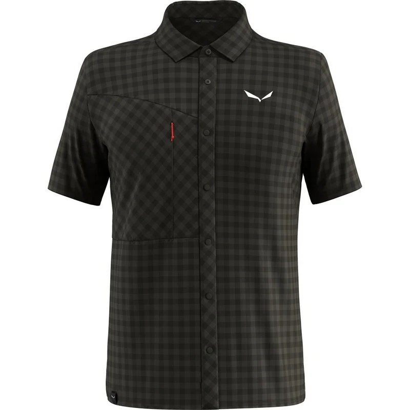 Salewa Puez Dry S/s Shirt Herren Kurzarm Hemd dark olive