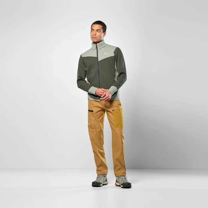 Salewa Puez Waffle Hyb PL Herren Fleecejacke dark olive