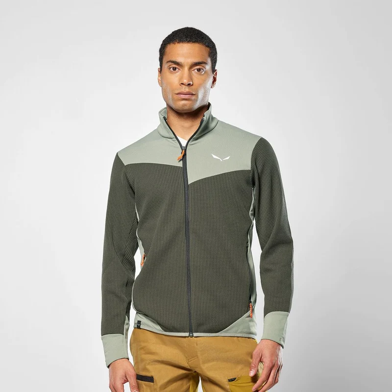 Salewa Puez Waffle Hyb PL Herren Fleecejacke dark olive