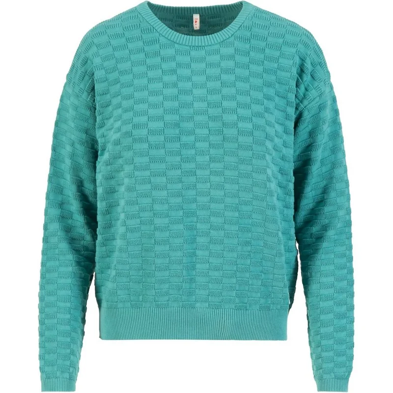 Blutsgeschwister Chic Promenade Damen Pullover diamond knit petrol