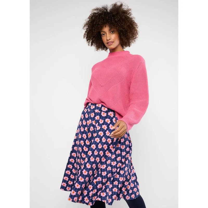 Blutsgeschwister Wooden Heart Circular Damen Rock daydream flower