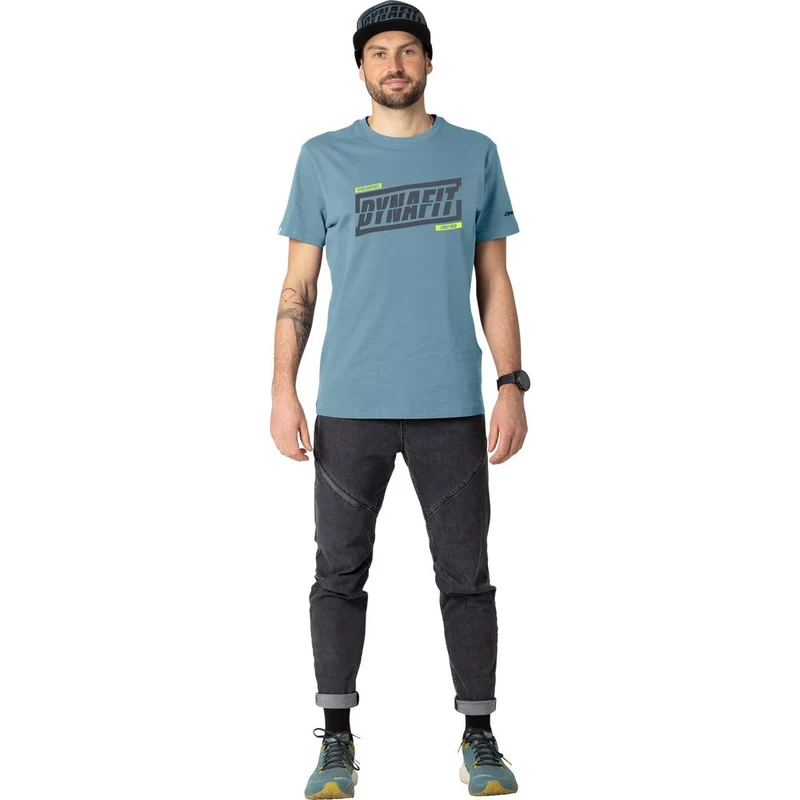 Dynafit Graphic CO M S/s Tee Herren T-Shirt smoke blue tabloid