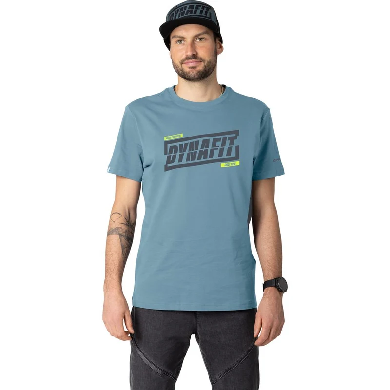 Dynafit Graphic CO M S/s Tee Herren T-Shirt smoke blue tabloid