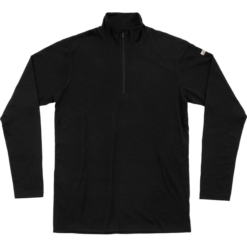 Devold Breeze Plus Merino 200 Zip Neck Herren Langarmshirt black