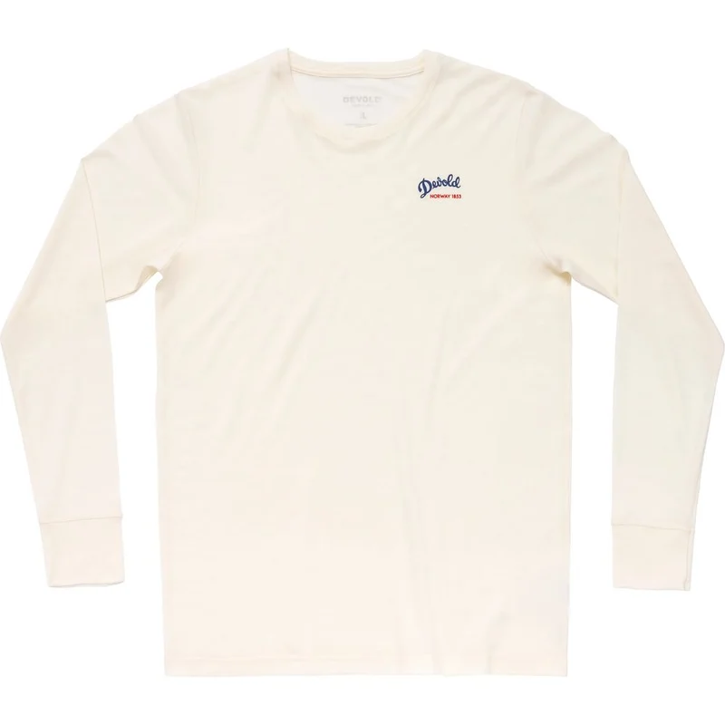 Devold Classic Script Herren Langarmshirt white