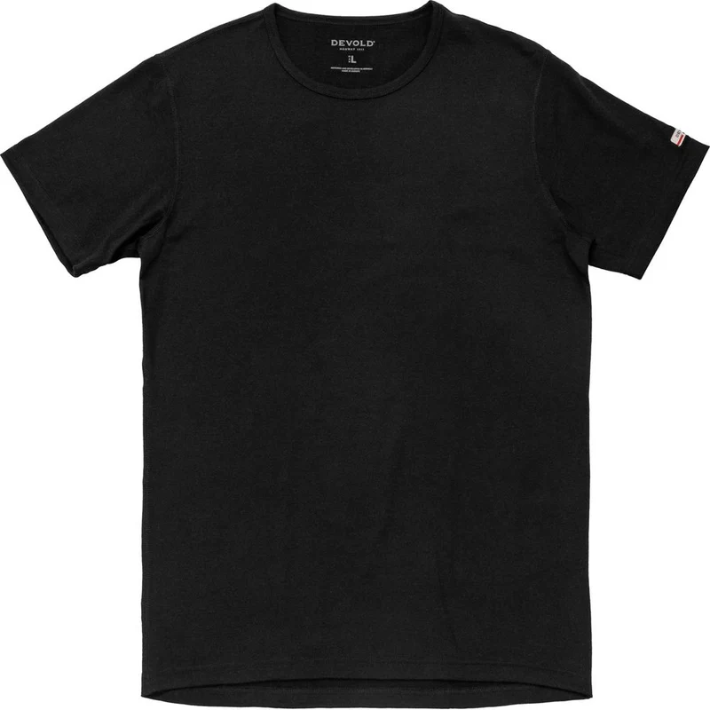 Devold Breeze Plus Merino 200 Herren T-Shirt schwarz