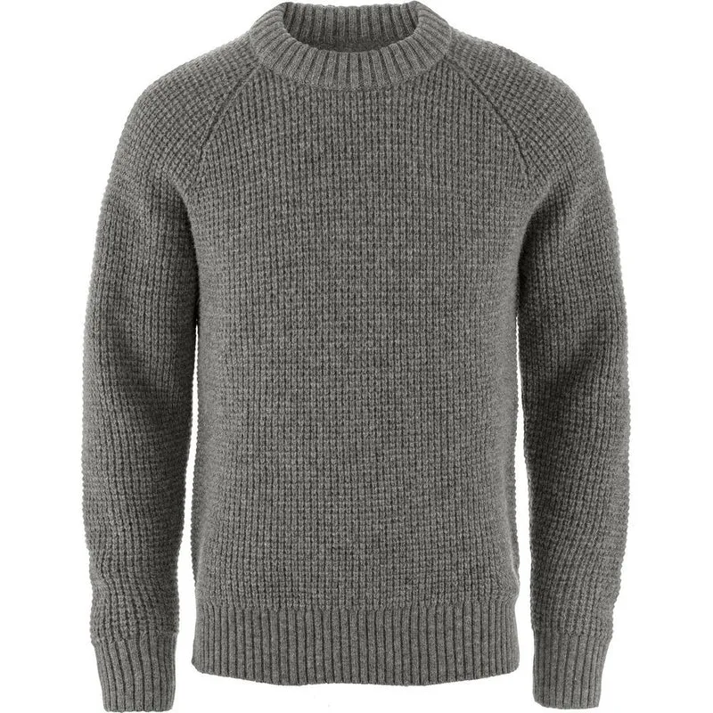 Fjällräven Övik Waffle Knit Herren Pullover grau