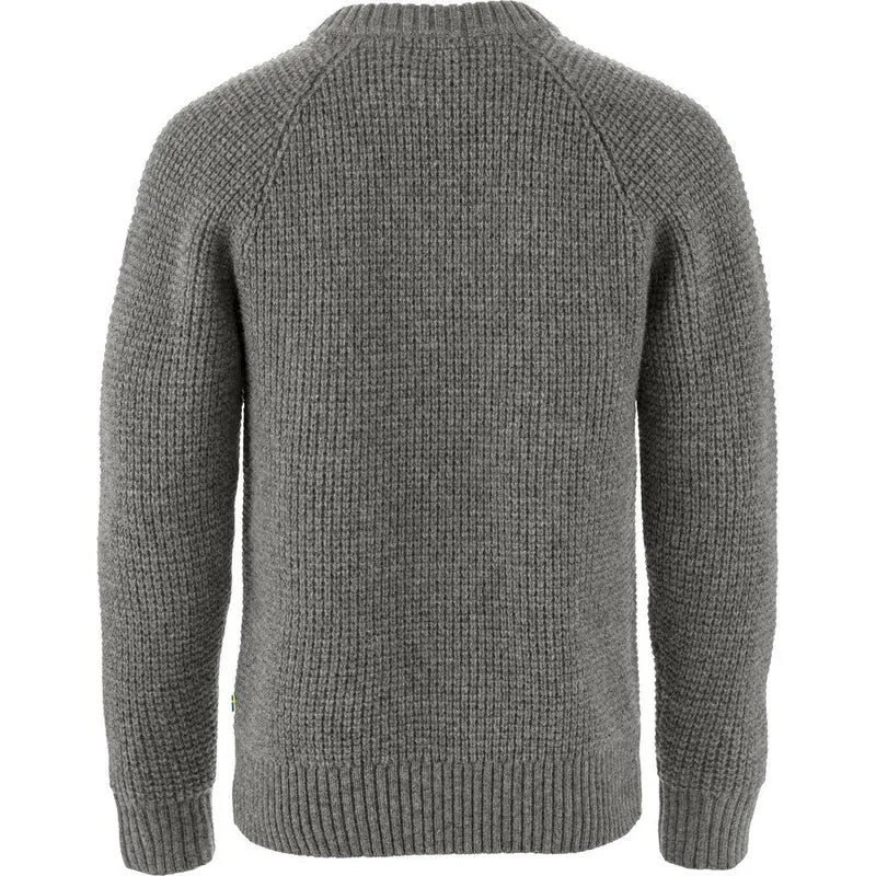 Fjällräven Övik Waffle Knit Herren Pullover grau