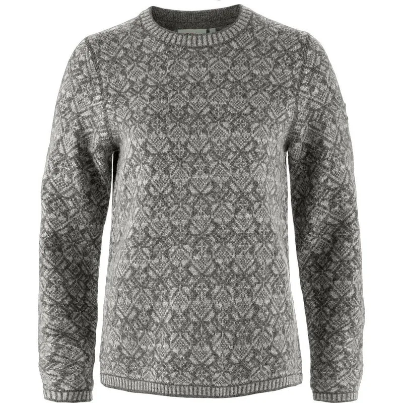 Fjällräven Snow Round Neck Damen Pullover grey