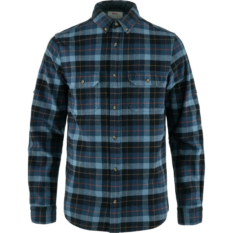 Fjällräven Singi Heavy Flannel Herren Hemd dark navy indigo blue