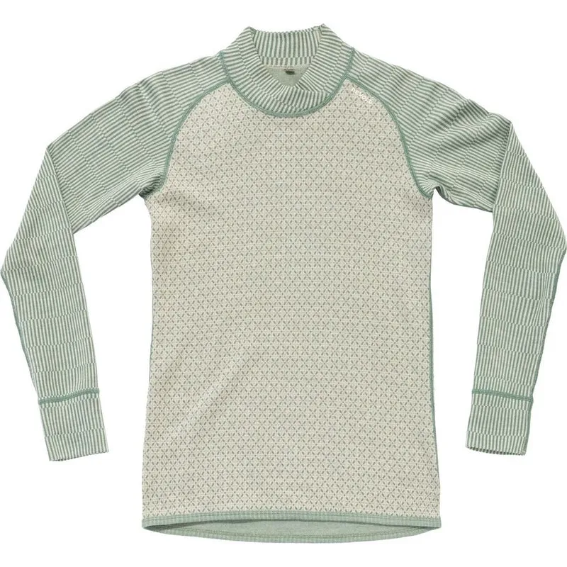 Devold Kvitegga Merino 230 Cross Neck Damen Merinoshirt raw white