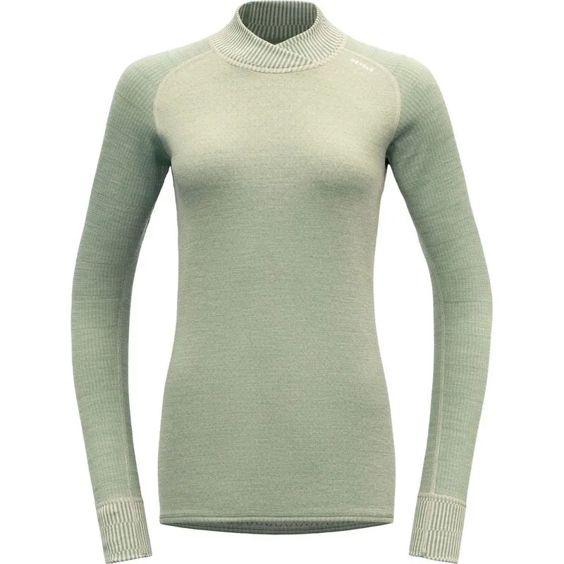 Devold Kvitegga Merino 230 Cross Neck Damen Merinoshirt raw white