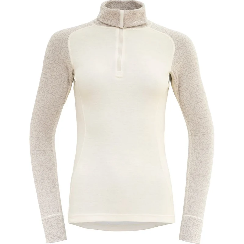 Devold Duo Active Merino 205 Z.neck Damen Merinoshirt raw white