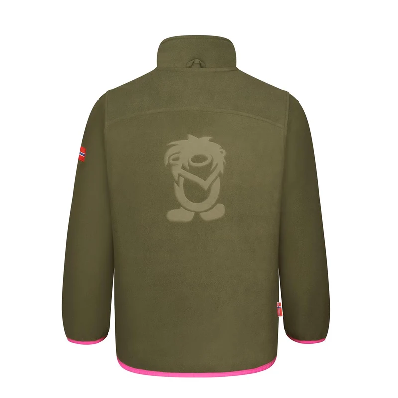Trollkids Girls Oppdal Jacket XT dusky olive/light magenta