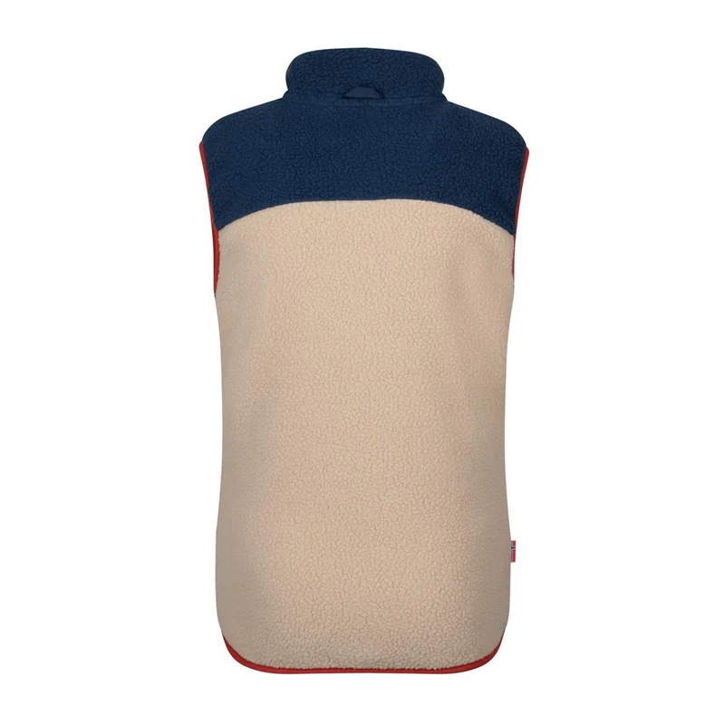 Trollkids Kinder Hemsedal Vest Desert/ Mystic blue/ Red clay