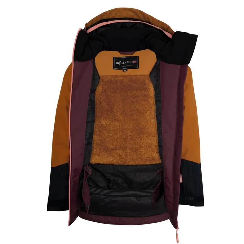 Trollkids Girls Rauland Jacket caramel/redwood/black/salomon