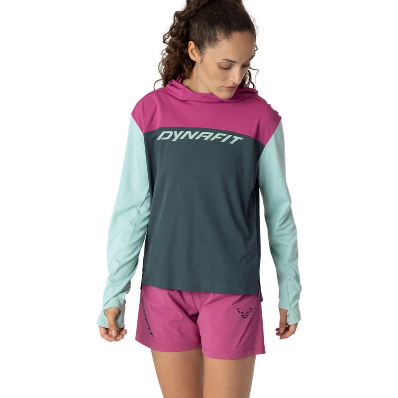 Dynafit Traverse Sun Damen Hoody cinder-magenta