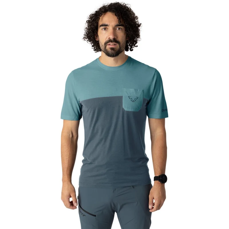 Dynafit Transalper Pocket S/S Herren Funktionsshirt smoke-blue