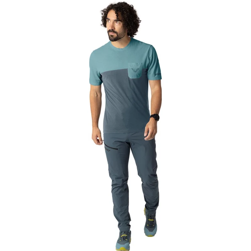 Dynafit Transalper Pocket S/S Herren Funktionsshirt smoke-blue